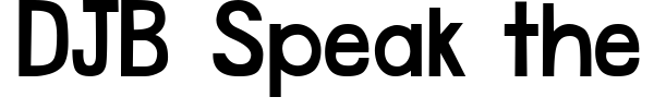 DJB Speak the Truth font preview